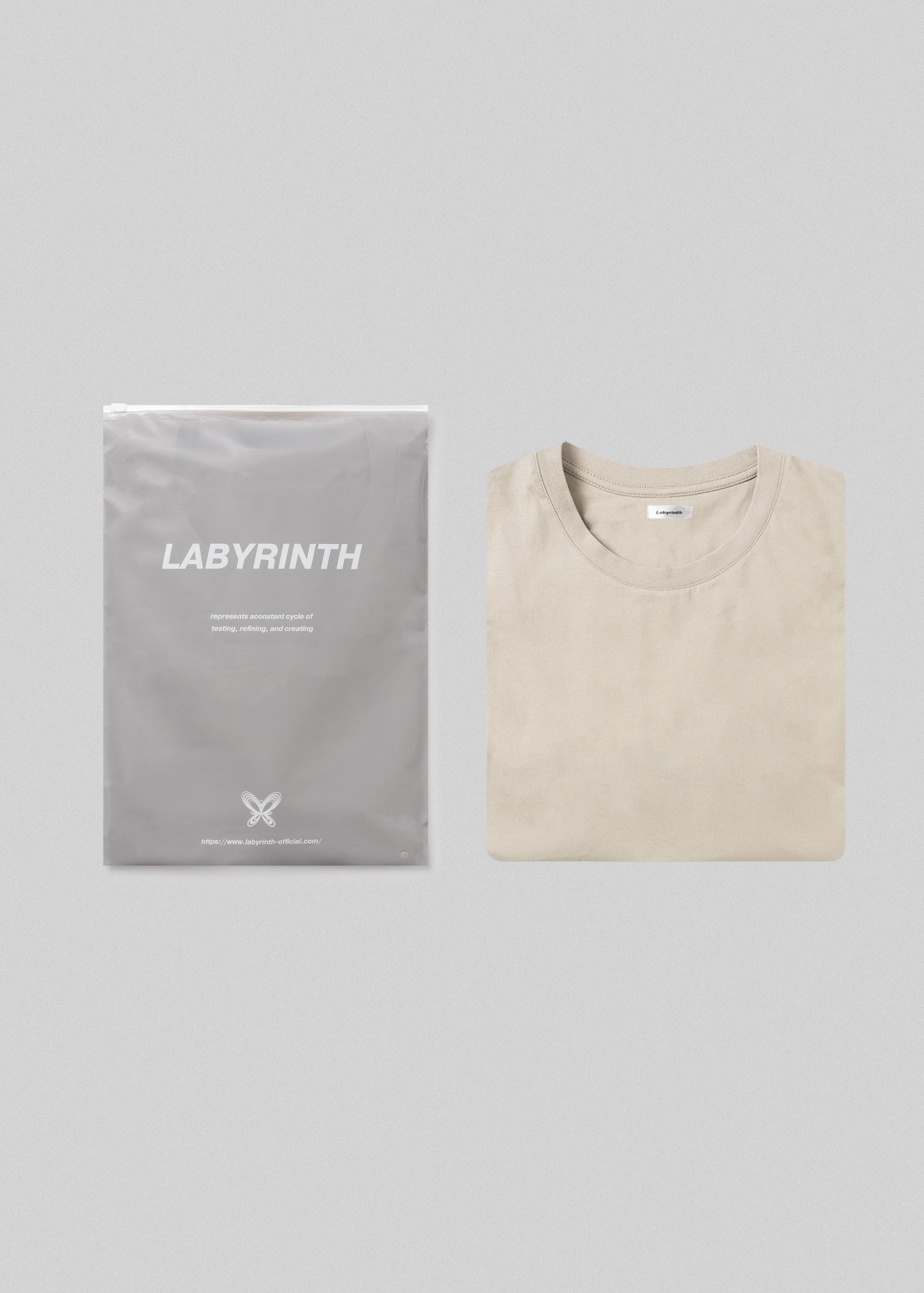 LABYRINTH LAB LOOP TEE グレー S LIMITED EDITION】 0(LAB) LOOP TEE 